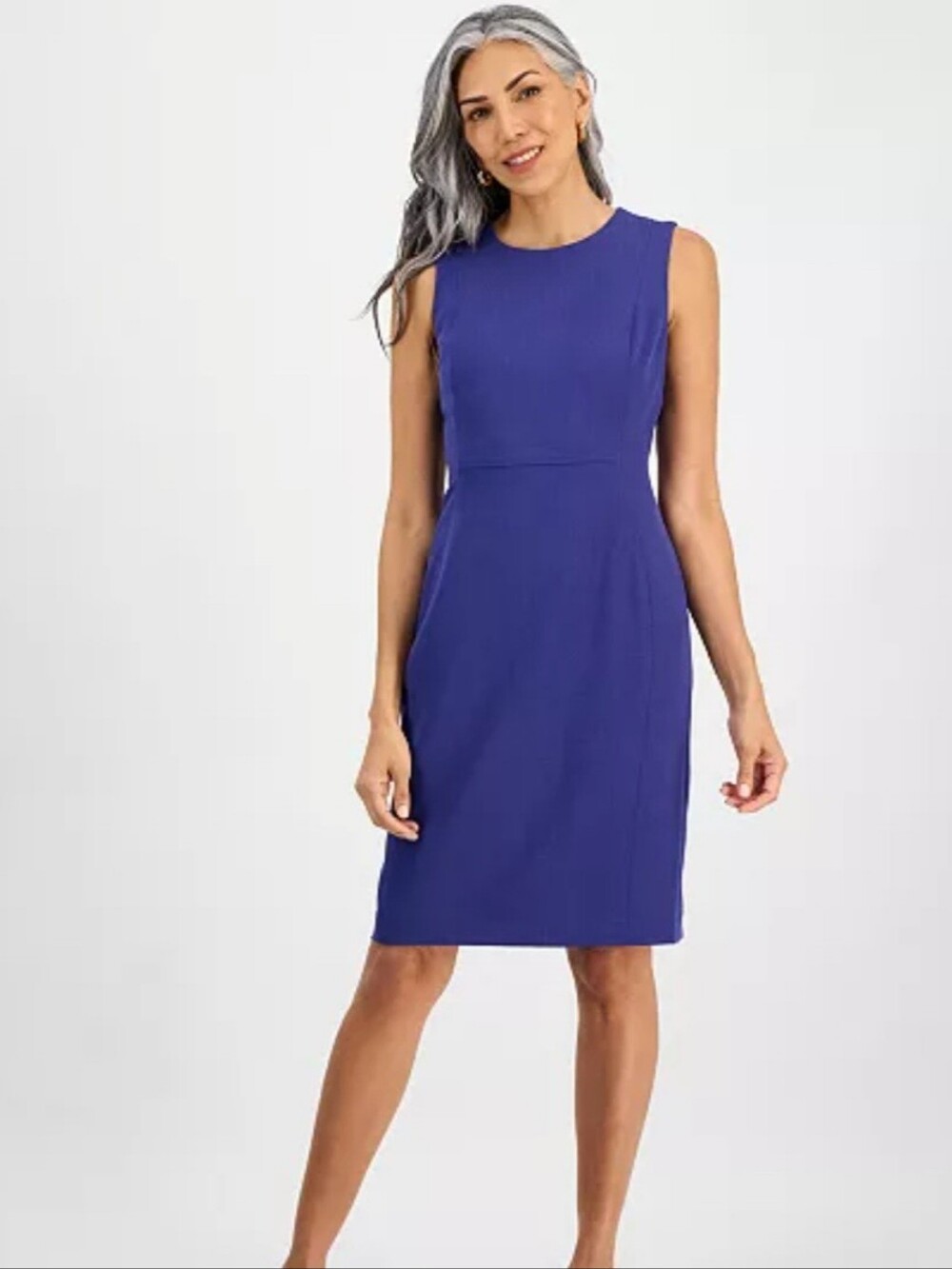 Kasper Regal Purple Sheath Dress Lined Size 4 NWT